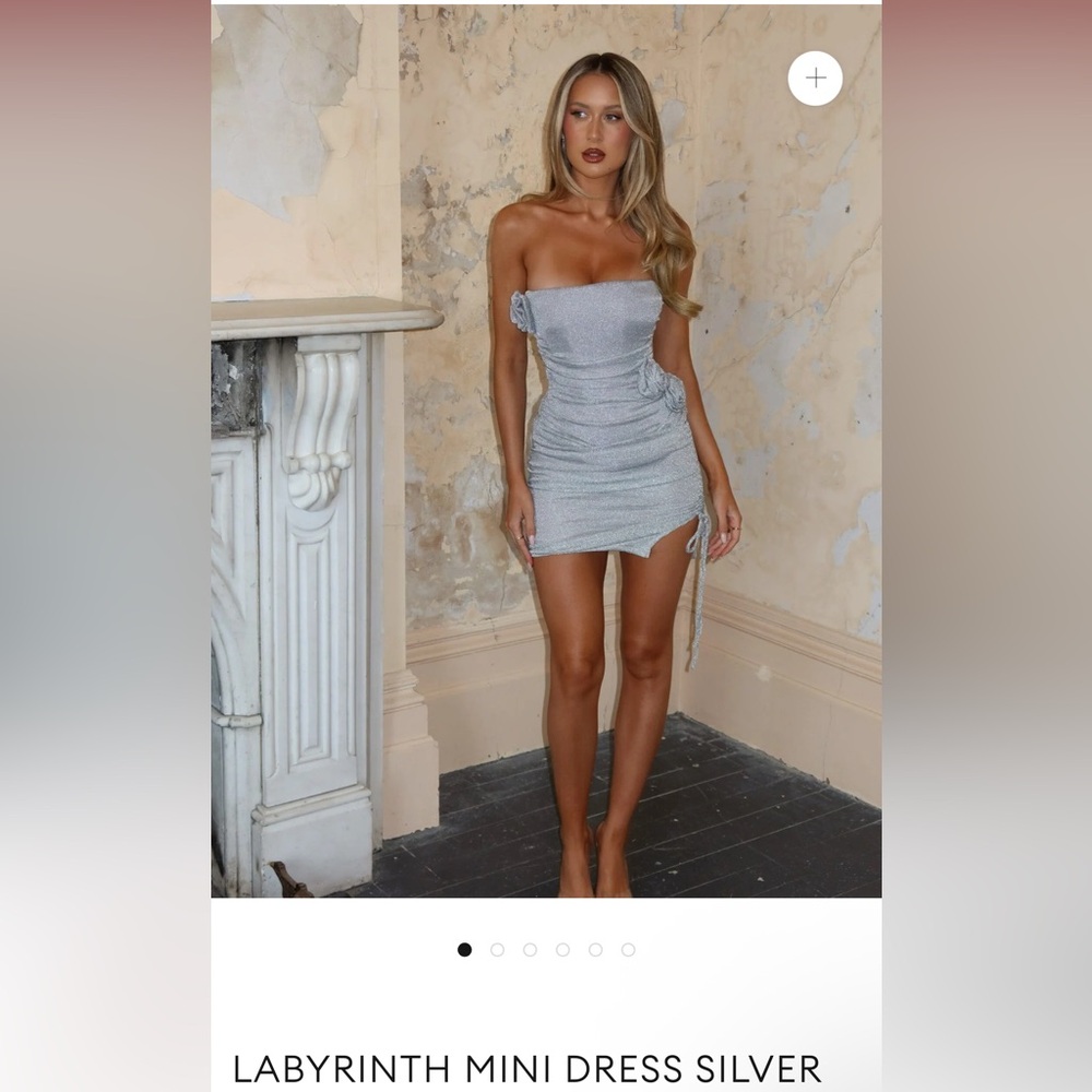 Elegant Silver Mini Dress